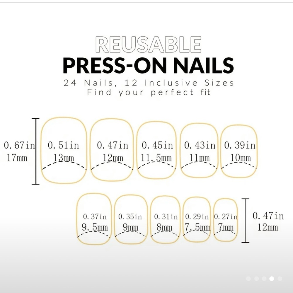 Classic French Tip & Glitter Accent Press-On Nails – 24 Reusable Nails - Picture 4 of 6